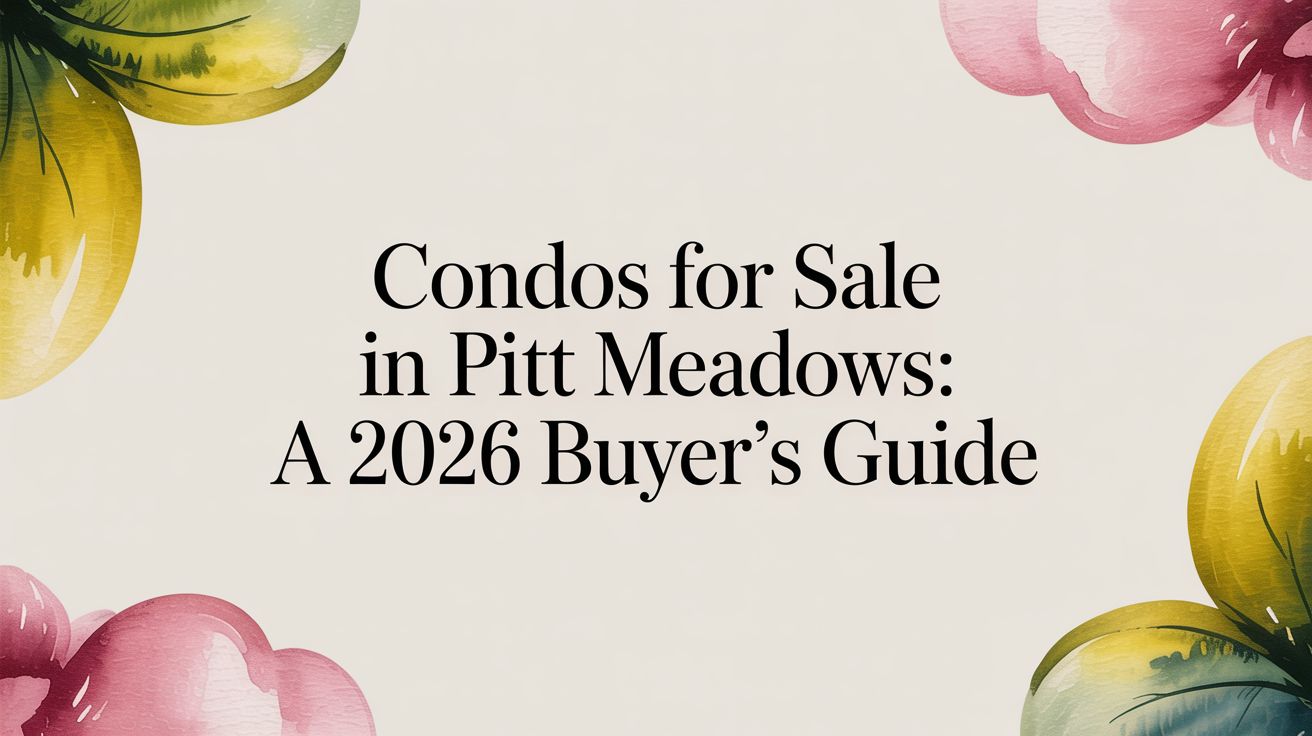 Condos for Sale in Pitt Meadows: A 2026 Buyer's Guide